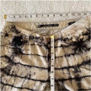 Y2K Zara Woman Tie-Dye Skinny Jeans Paris Boho Stretch Denim Size 6 !